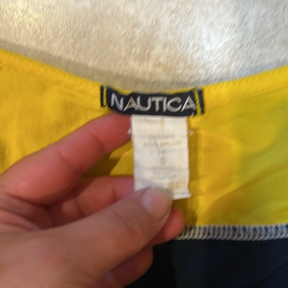 Y2K Nautical Colorblock Low Rise Board-shorts Micro Shorts S Cover Up Zipper - Picture 2 of 6